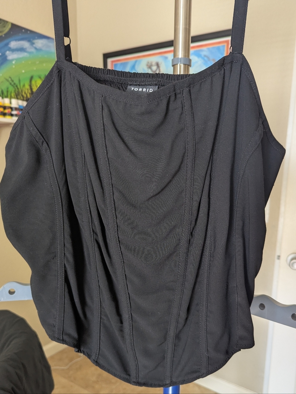Torrid Black Corset Crop Top 2X - Picture 2 of 8
